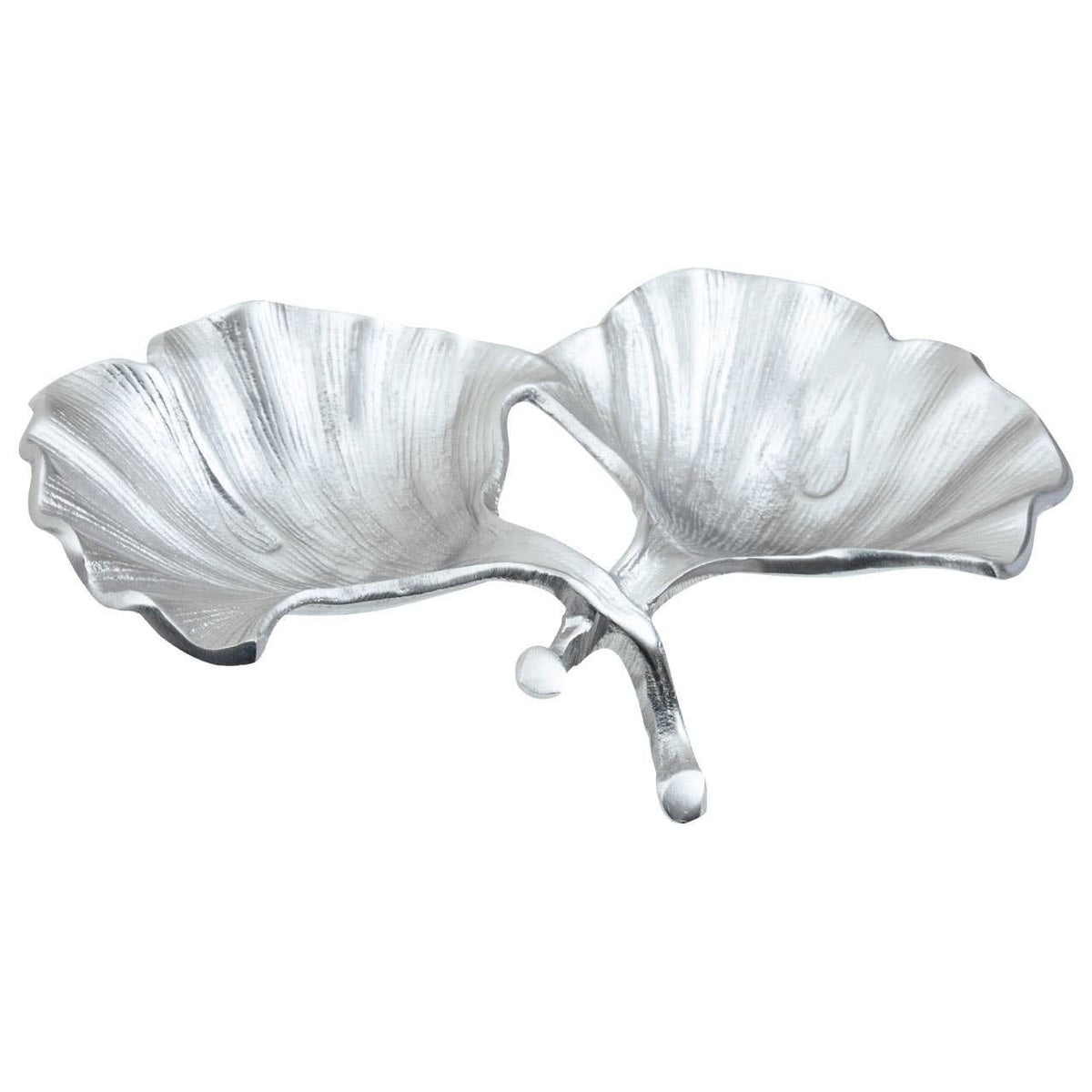 Hamilton Interiors Accessories Prato Ginkgo Silver Finish Dish House of Isabella UK