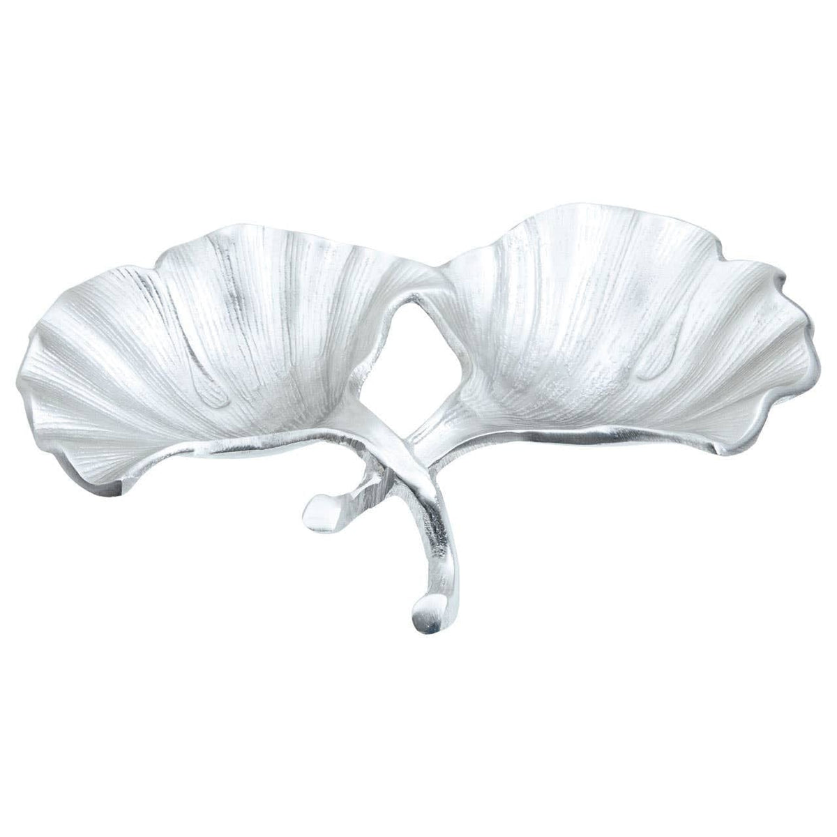 Hamilton Interiors Accessories Prato Ginkgo Silver Finish Dish House of Isabella UK