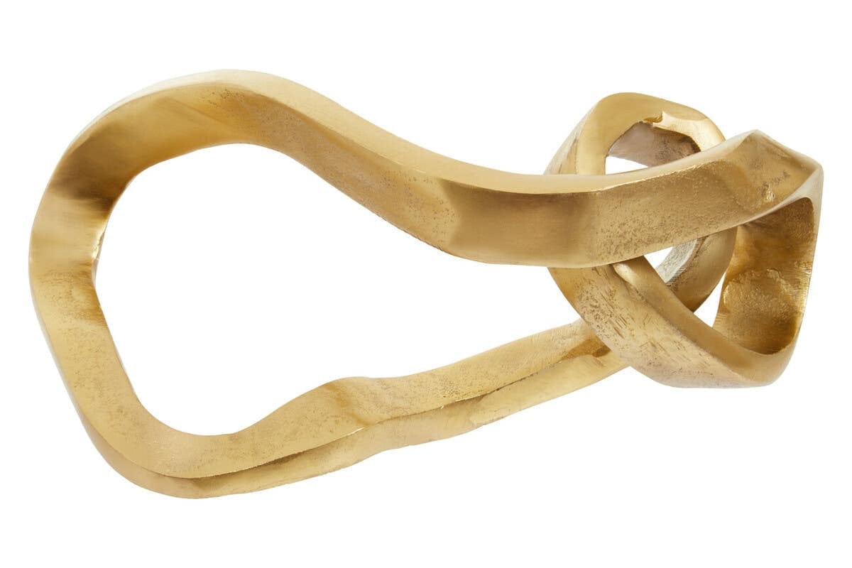 Hamilton Interiors Accessories Prato Gold Finish Abstract Knot Sculpture House of Isabella UK