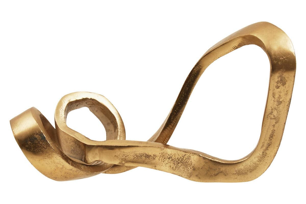 Hamilton Interiors Accessories Prato Gold Finish Abstract Knot Sculpture House of Isabella UK