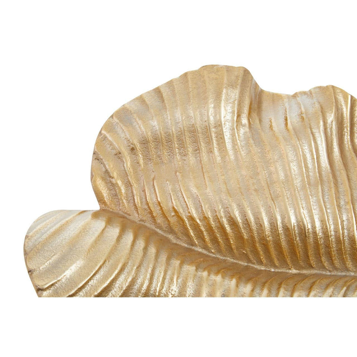 Hamilton Interiors Accessories Prato Gold Finish Aluminium Leaf Dish House of Isabella UK