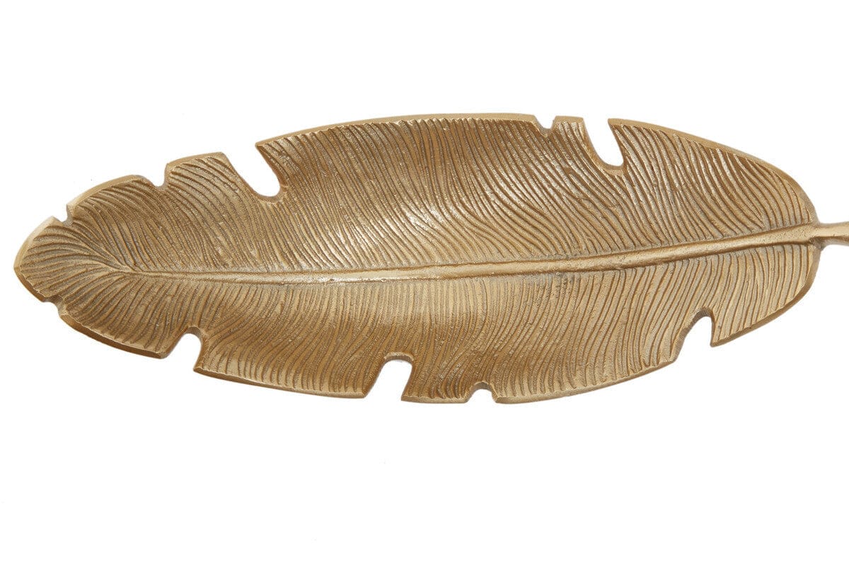 Hamilton Interiors Accessories Prato Gold Finish Curved Leaf Dish House of Isabella UK