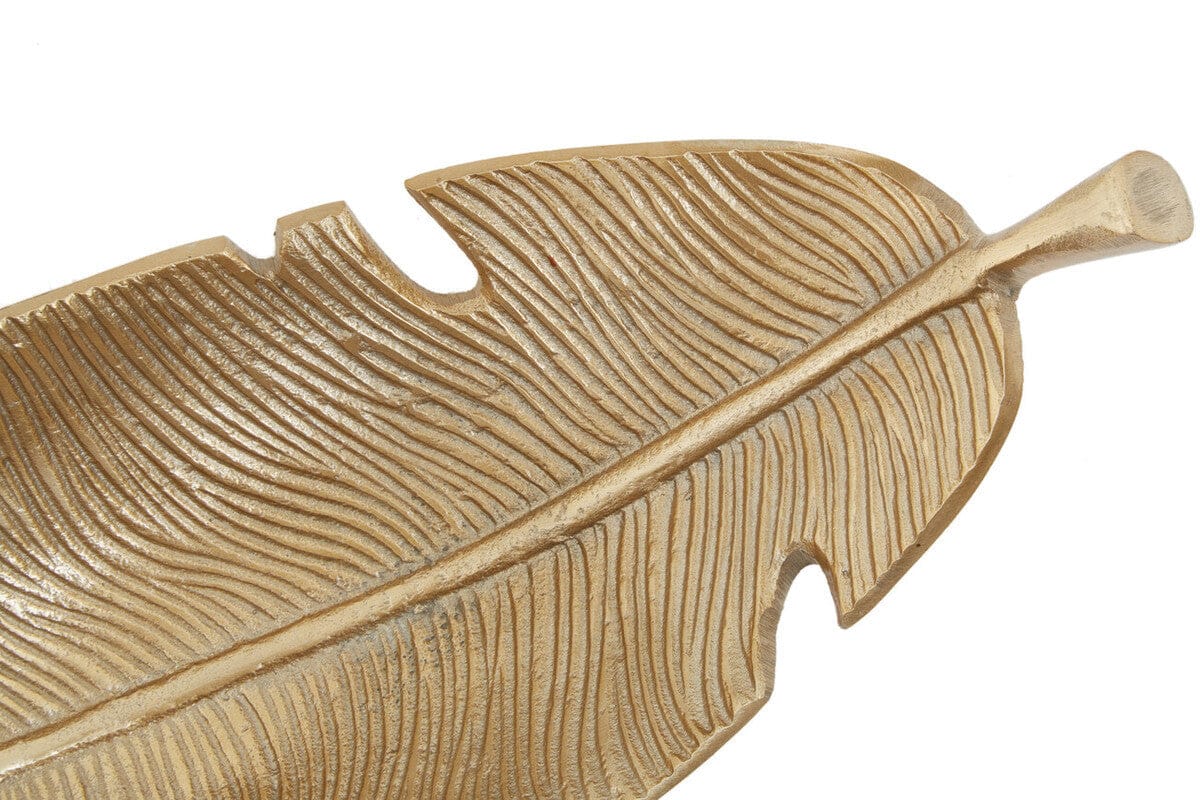 Hamilton Interiors Accessories Prato Gold Finish Curved Leaf Dish House of Isabella UK