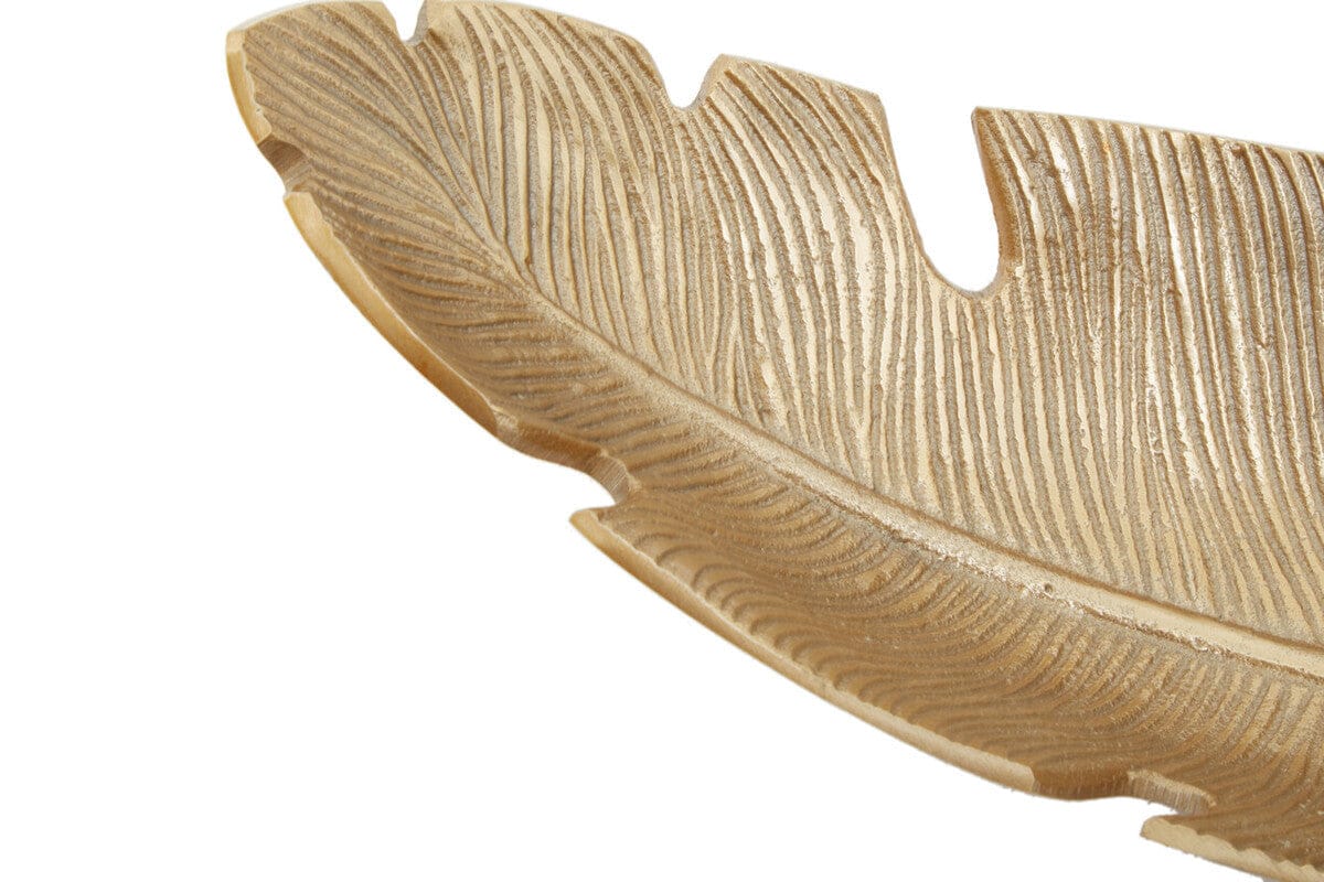 Hamilton Interiors Accessories Prato Gold Finish Curved Leaf Dish House of Isabella UK