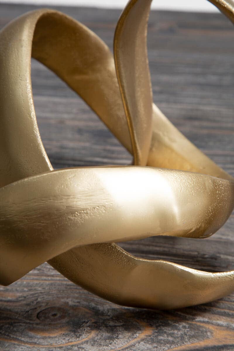 Hamilton Interiors Accessories Prato Gold Finish Knot Sculpture House of Isabella UK
