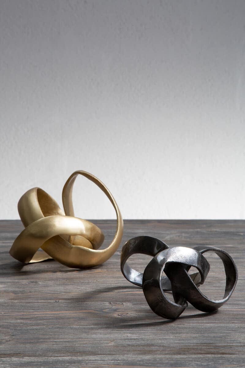 Hamilton Interiors Accessories Prato Gold Finish Knot Sculpture House of Isabella UK