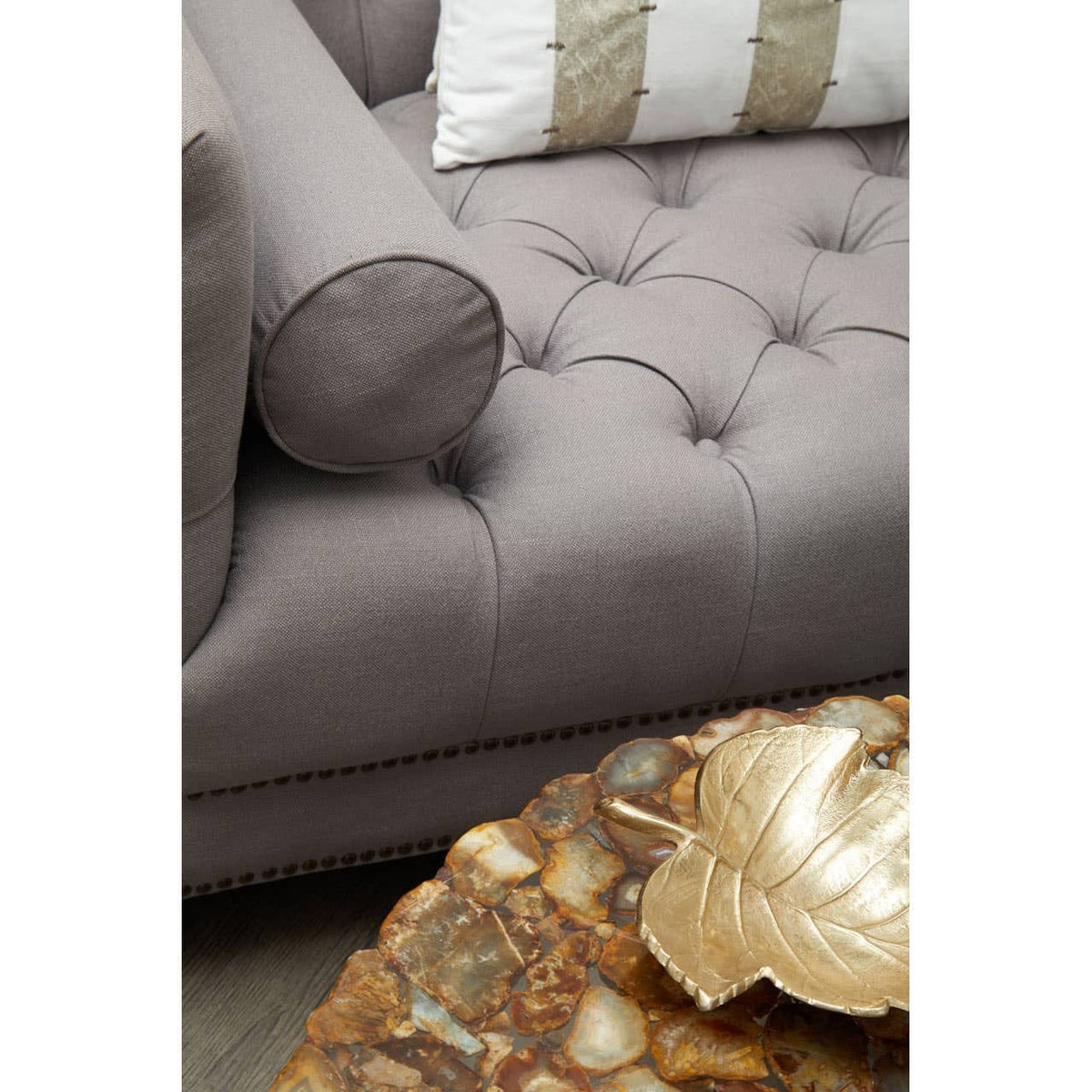 Hamilton Interiors Accessories Prato Gold Finish Leaf Dish House of Isabella UK