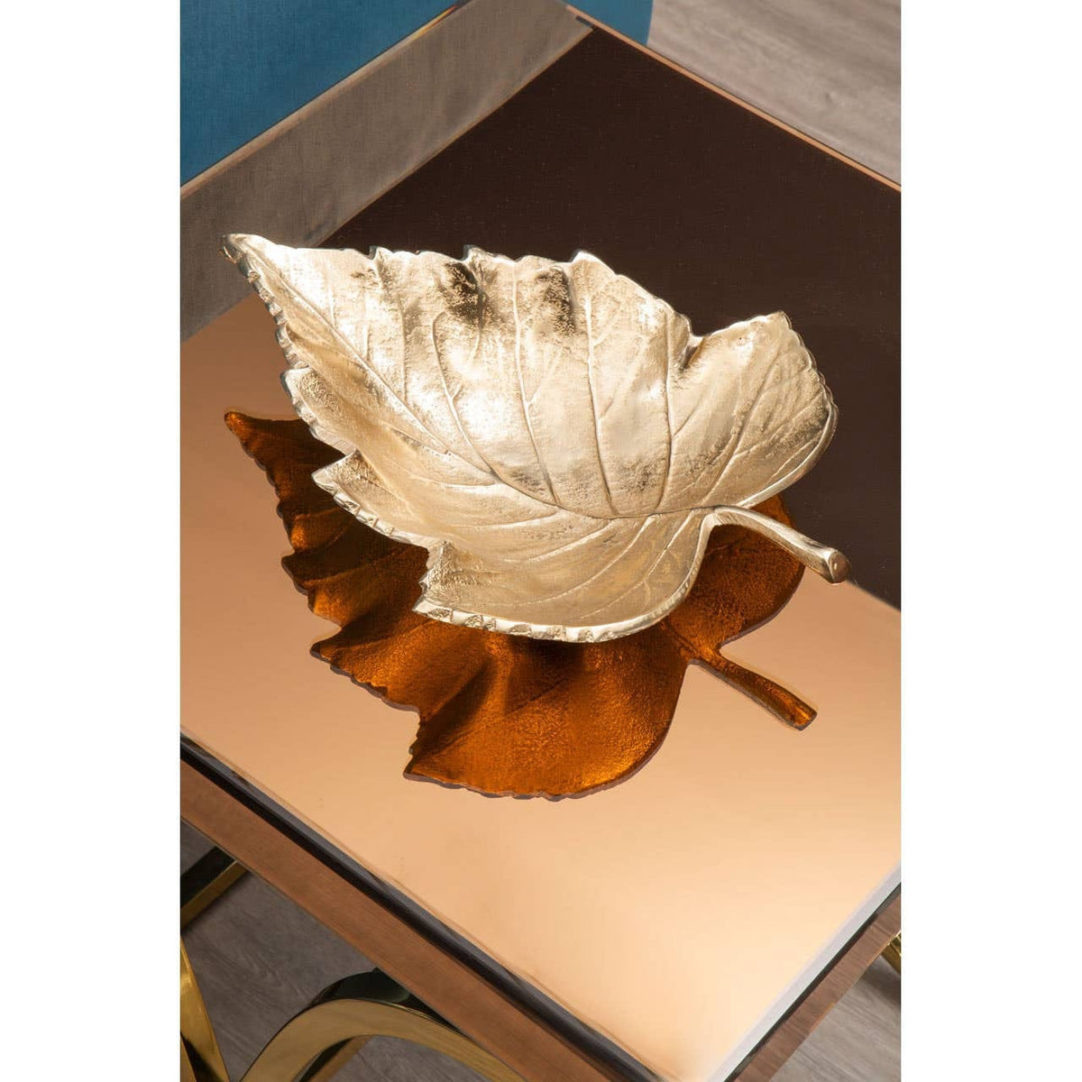 Hamilton Interiors Accessories Prato Gold Finish Leaf Dish House of Isabella UK