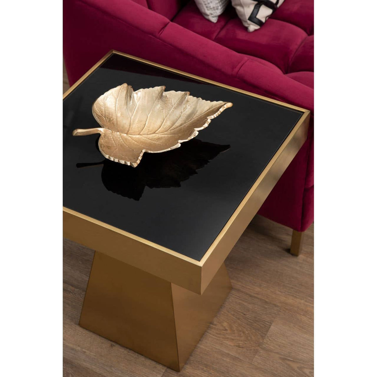 Hamilton Interiors Accessories Prato Gold Finish Leaf Dish House of Isabella UK