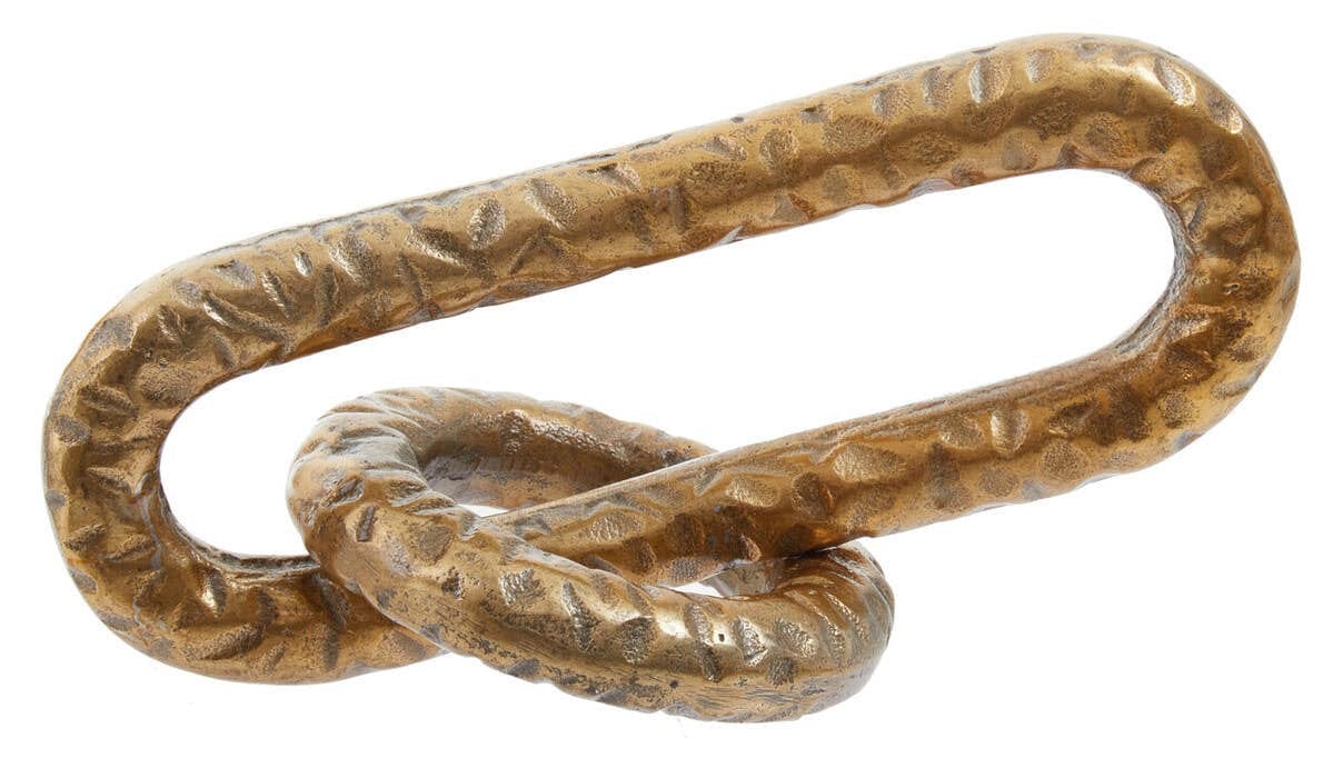 Hamilton Interiors Accessories Prato Hammered Gold Chain Sculpture House of Isabella UK