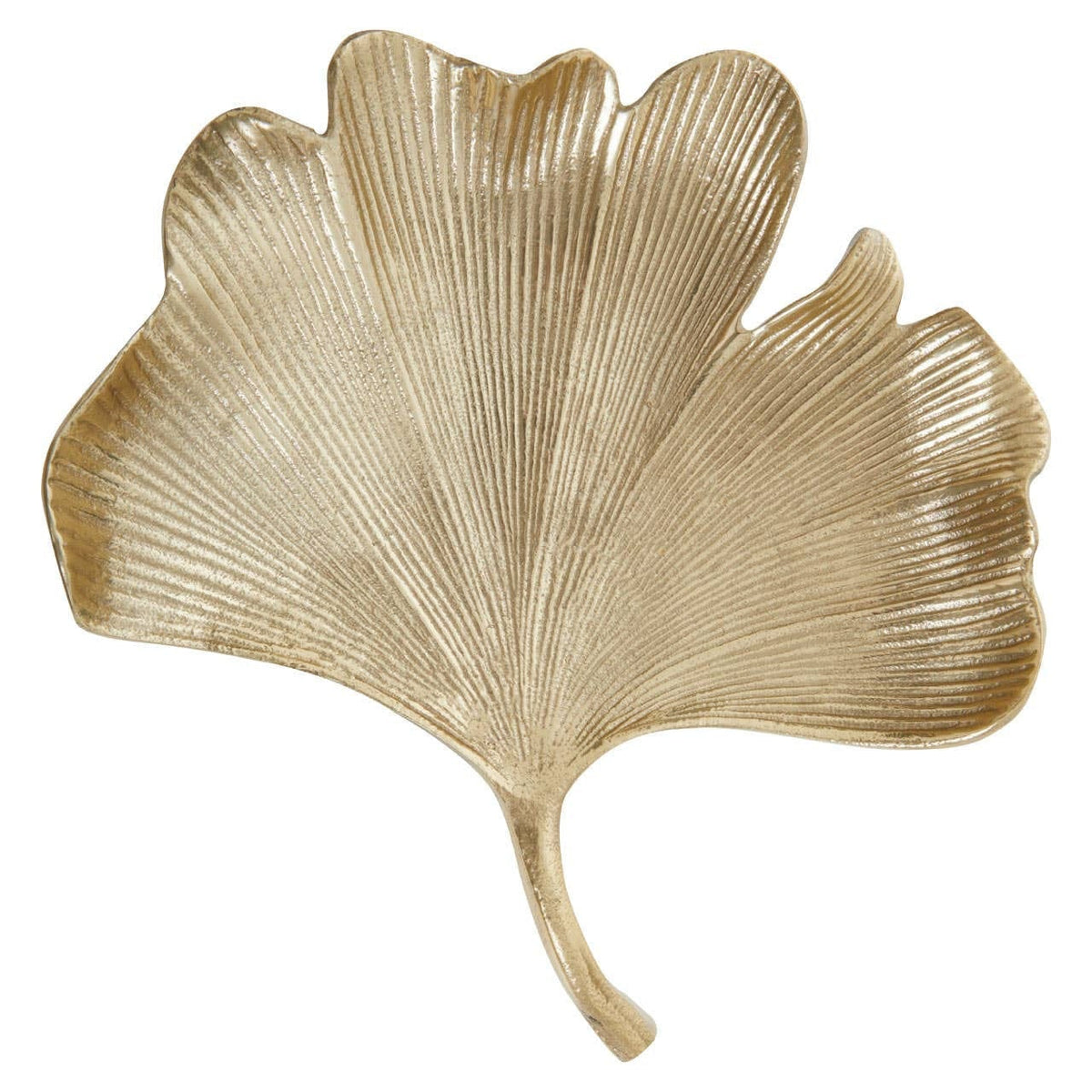 Hamilton Interiors Accessories Prato Large Antique Gold Finish Ginkgo Dish House of Isabella UK