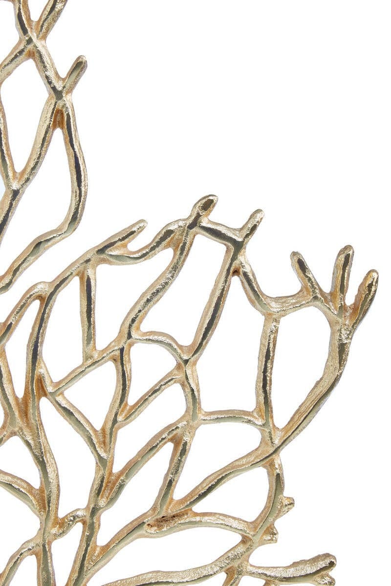 Hamilton Interiors Accessories Prato Large Gold Finish Coral Sculpture House of Isabella UK