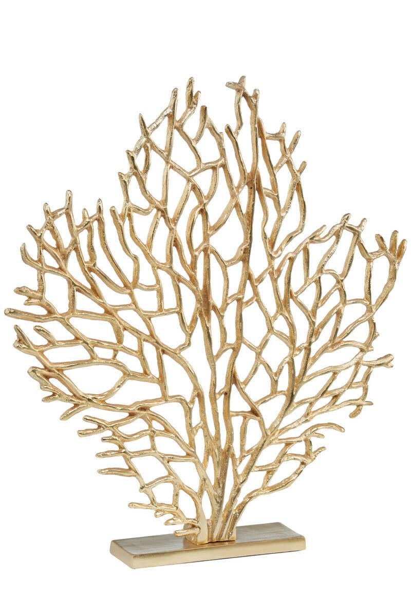 Hamilton Interiors Accessories Prato Large Gold Finish Coral Sculpture House of Isabella UK