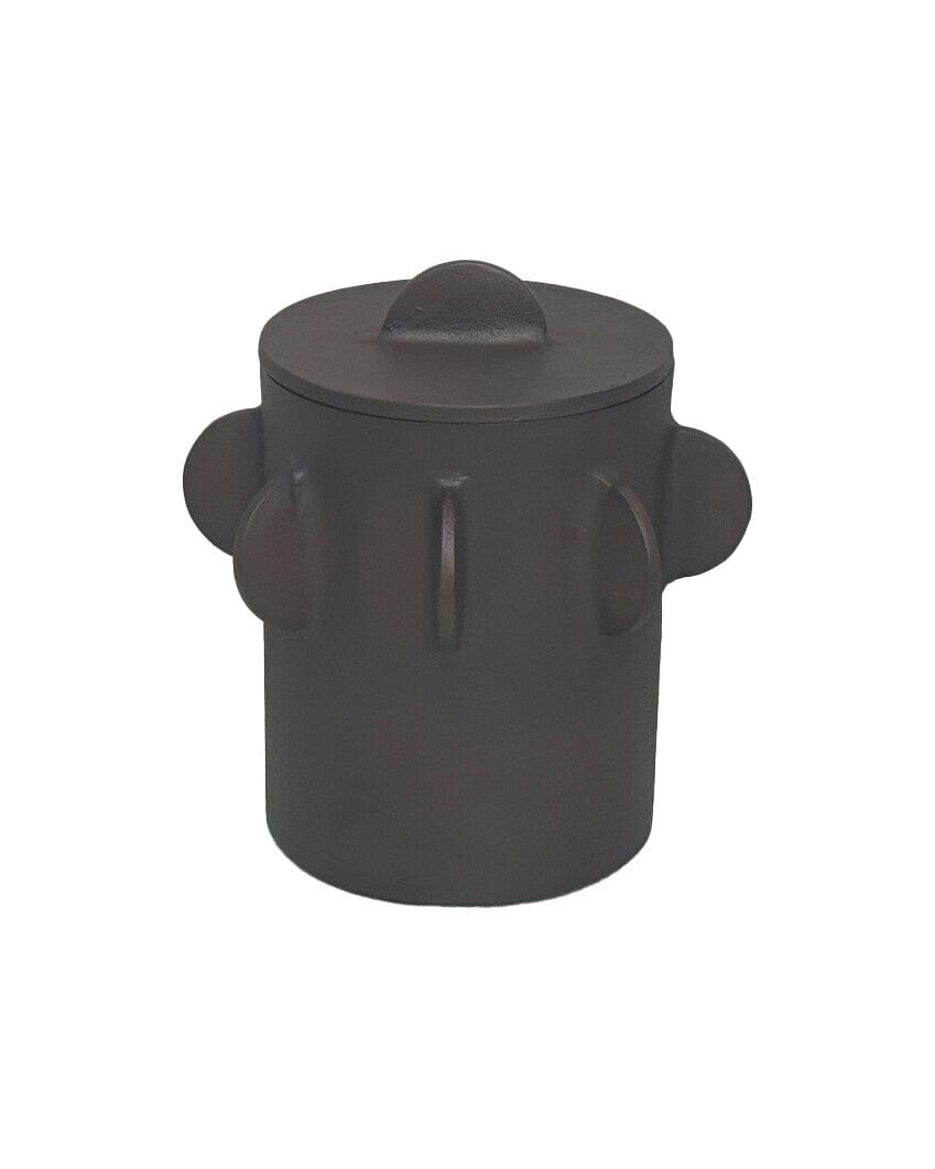 Hamilton Interiors Accessories Prato Large Round Textured Brown Box House of Isabella UK