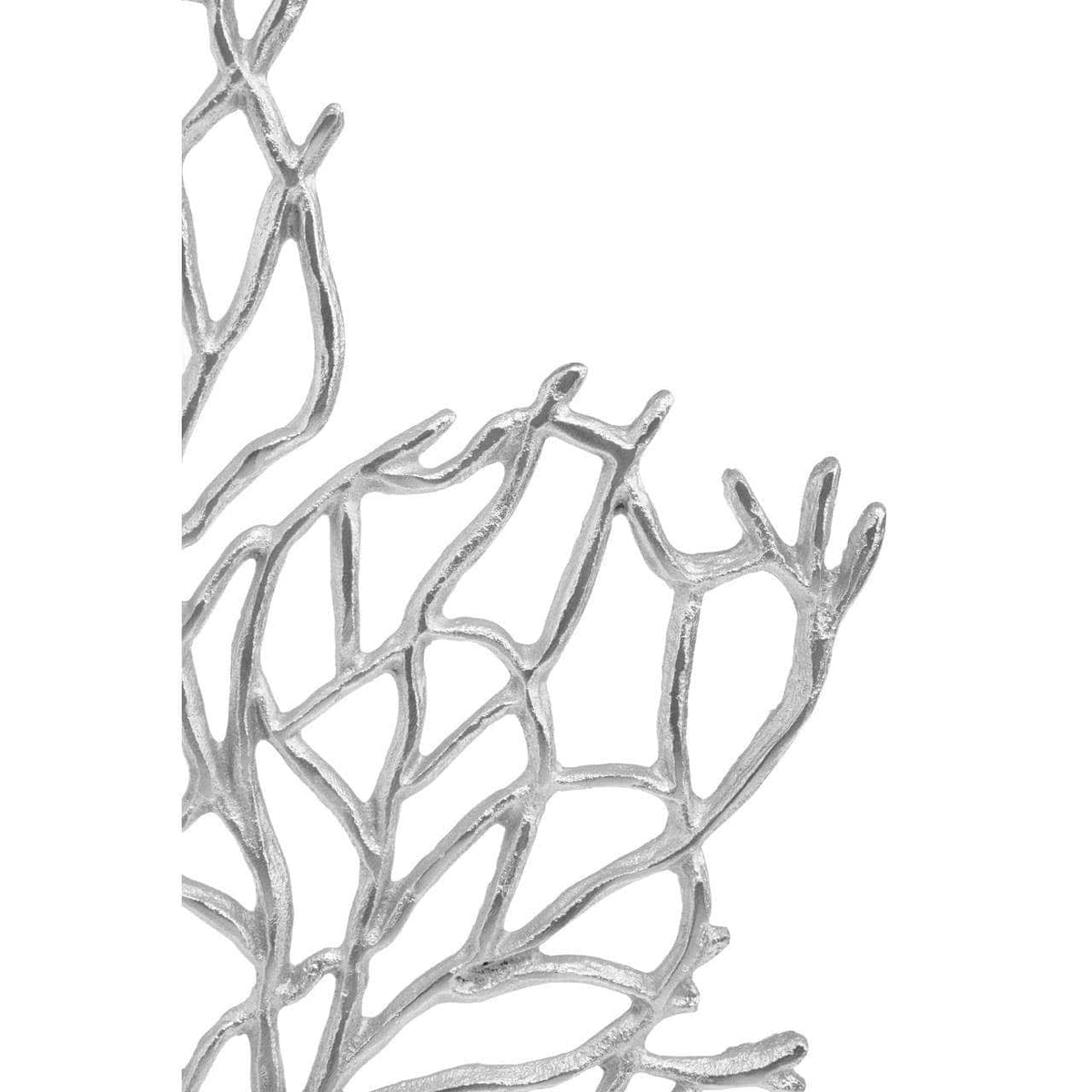 Hamilton Interiors Accessories Prato Large Silver Nickel Finish Coral Sculpture House of Isabella UK