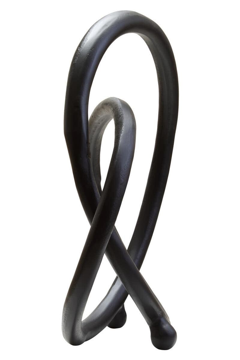 Hamilton Interiors Accessories Prato Matte Black Nickel Finish Twist Sculpture House of Isabella UK