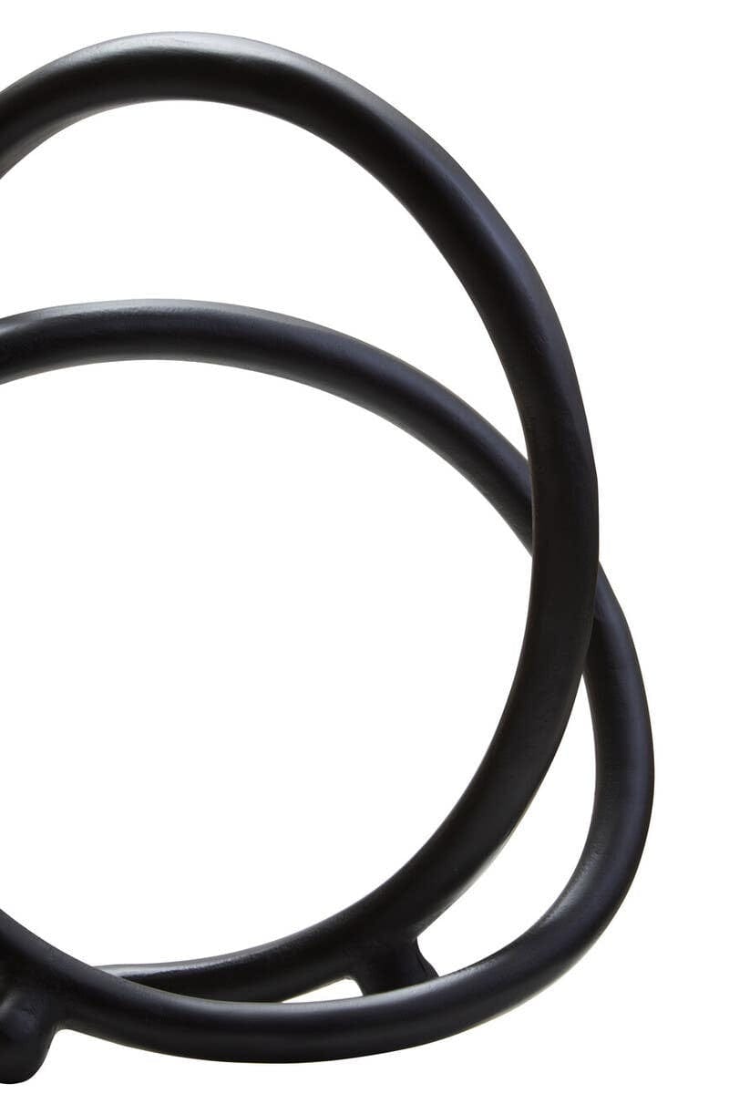 Hamilton Interiors Accessories Prato Matte Black Nickel Finish Twist Sculpture House of Isabella UK