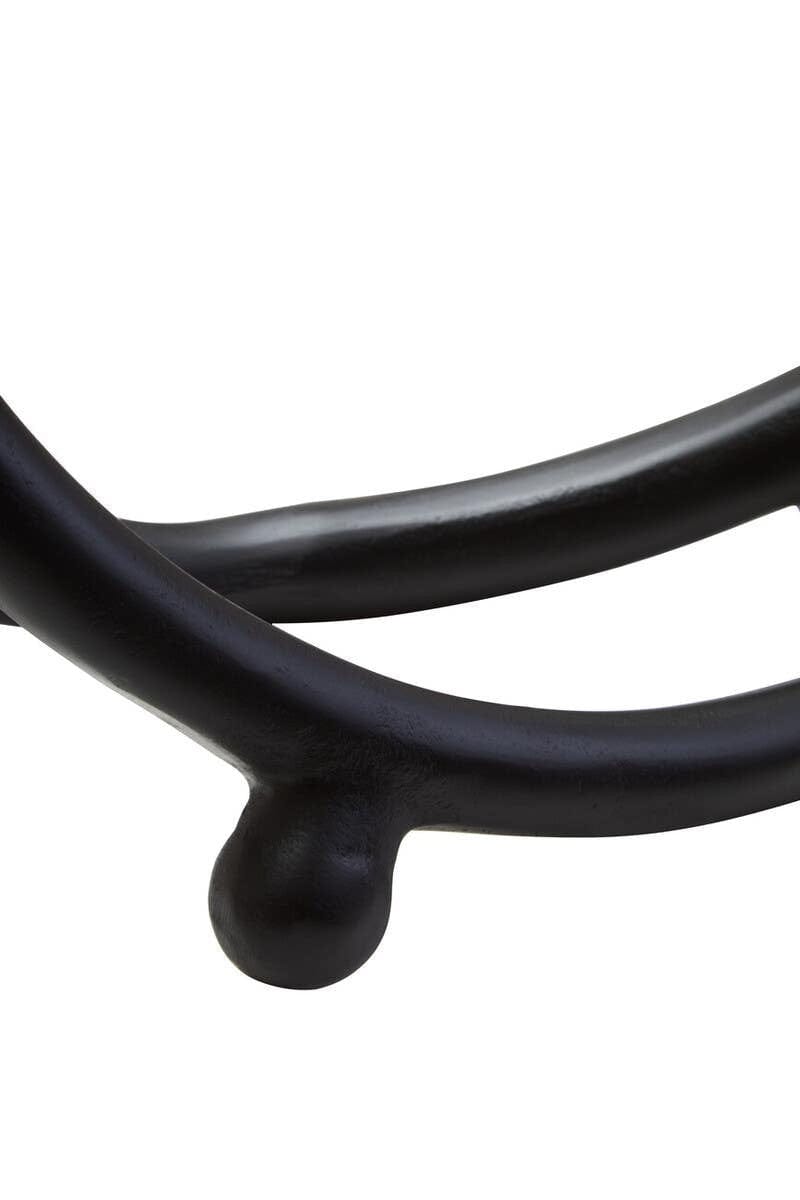 Hamilton Interiors Accessories Prato Matte Black Nickel Finish Twist Sculpture House of Isabella UK