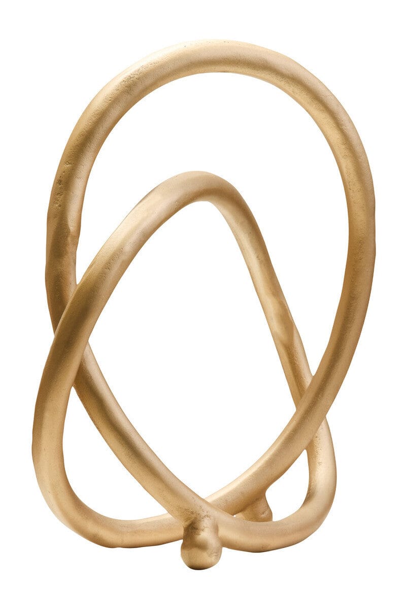 Hamilton Interiors Accessories Prato Matte Gold Finish Twist Sculpture House of Isabella UK