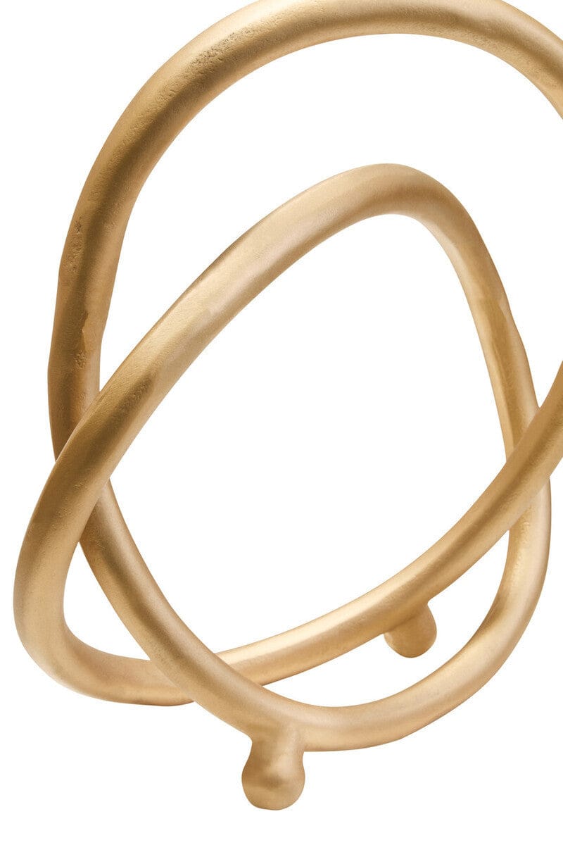 Hamilton Interiors Accessories Prato Matte Gold Finish Twist Sculpture House of Isabella UK