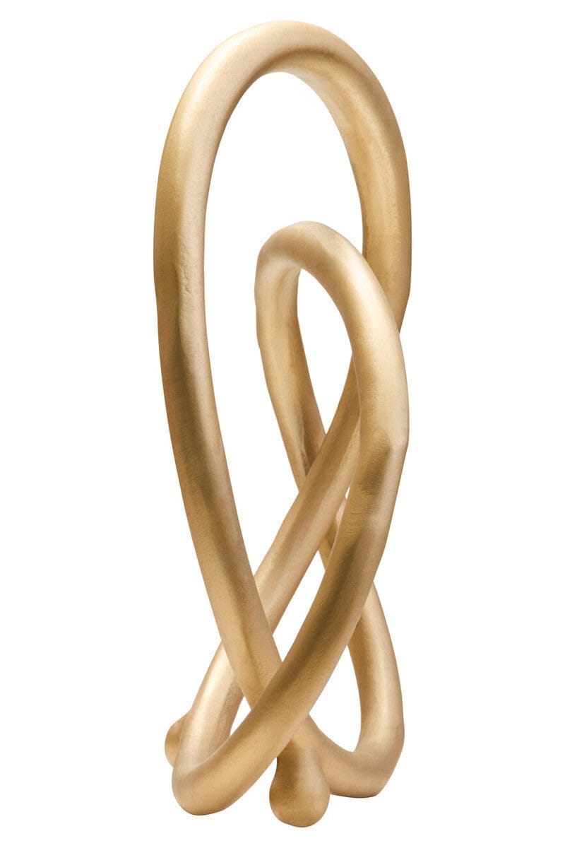 Hamilton Interiors Accessories Prato Matte Gold Finish Twist Sculpture House of Isabella UK