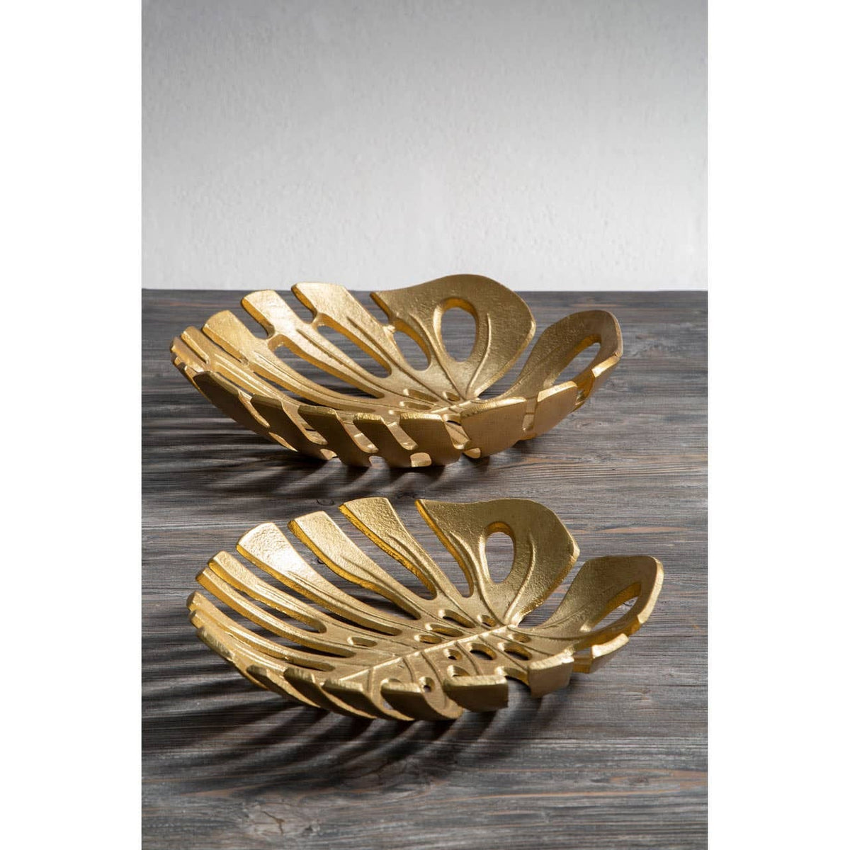 Hamilton Interiors Accessories Prato Monstera Small Gold Finish Leaf Dish House of Isabella UK