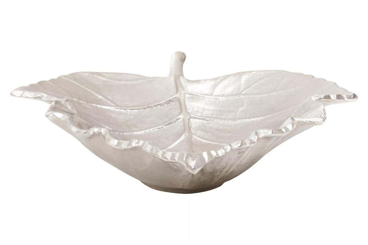 Hamilton Interiors Accessories Prato Silver Finish Leaf Dish House of Isabella UK