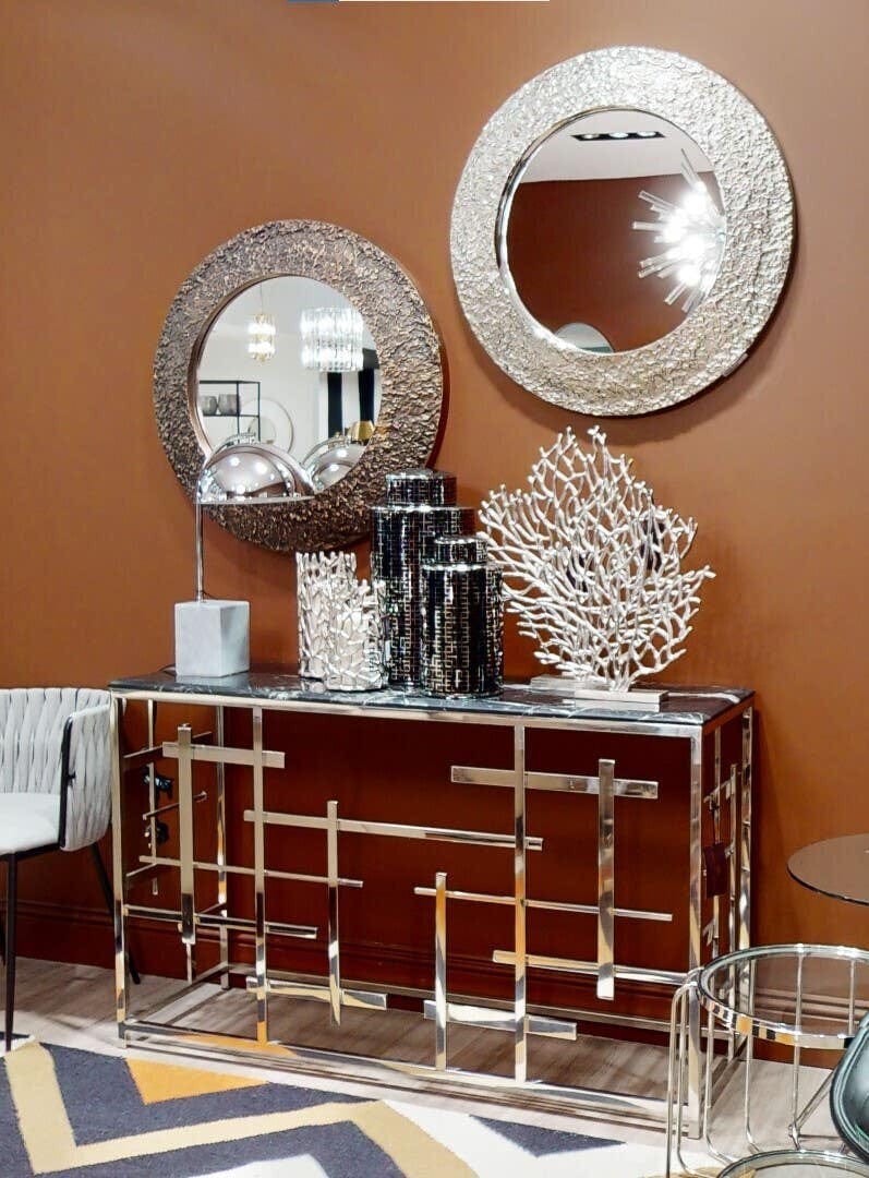 Hamilton Interiors Accessories Prato Small Silver Nickel Finish Coral Sculpture House of Isabella UK
