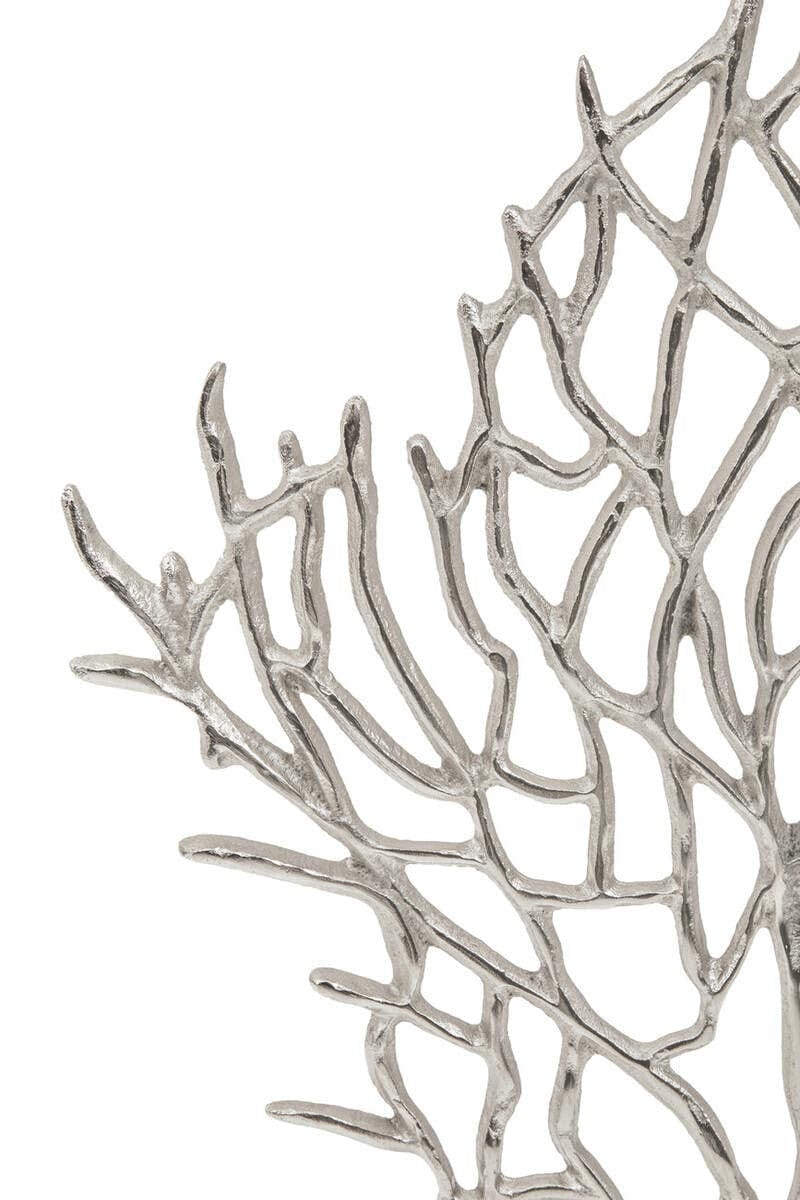 Hamilton Interiors Accessories Prato Small Silver Nickel Finish Coral Sculpture House of Isabella UK