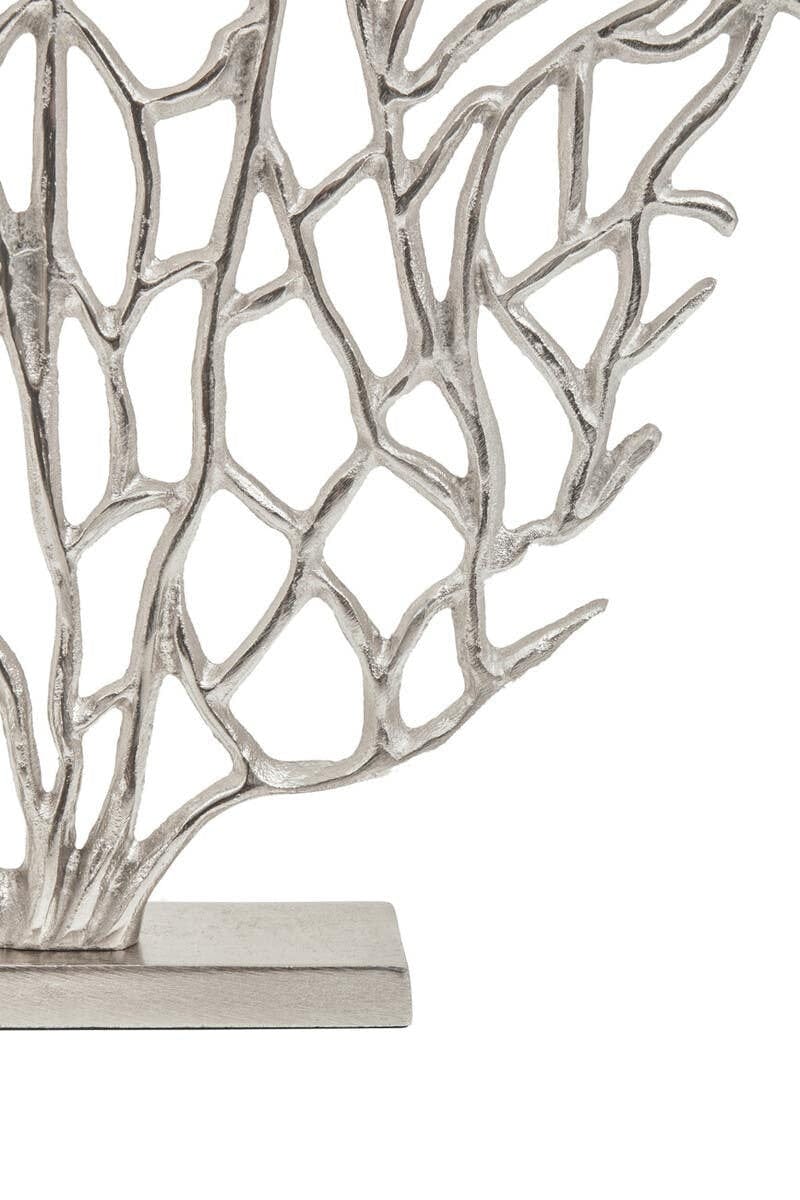 Hamilton Interiors Accessories Prato Small Silver Nickel Finish Coral Sculpture House of Isabella UK