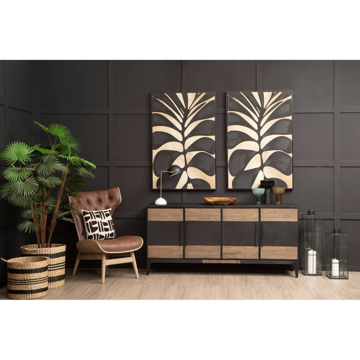 Hamilton Interiors Accessories Preston Antique Black Finish Large Lantern House of Isabella UK