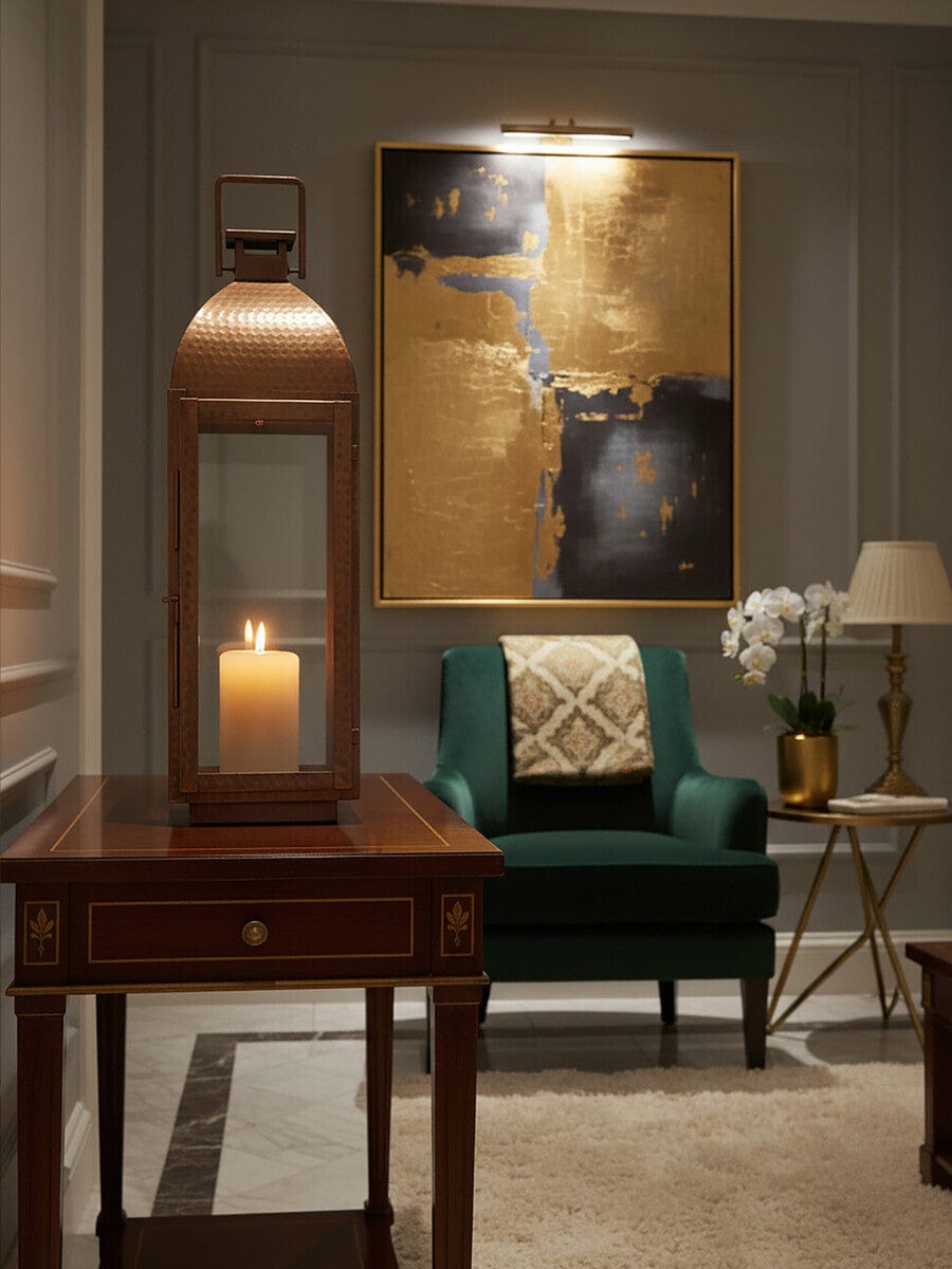 Hamilton Interiors Accessories Ravi Large Lantern with Copper Finish House of Isabella UK