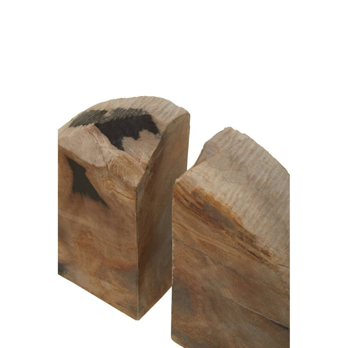 Hamilton Interiors Accessories Relic Set Of 2 Petrified Wood Bookends House of Isabella UK