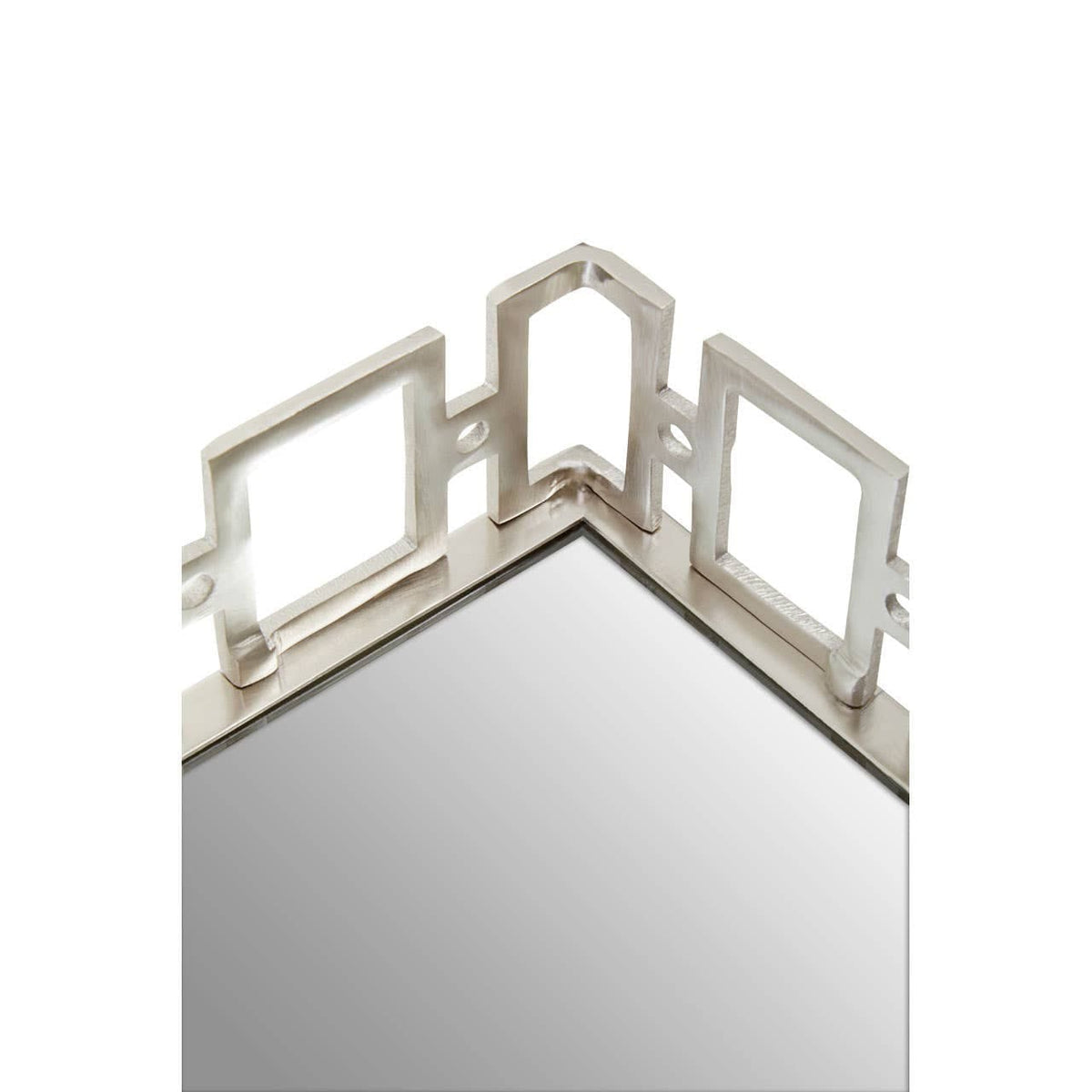 Hamilton Interiors Accessories Rhoda Rectangle Nickel Finish Mirror Tray House of Isabella UK
