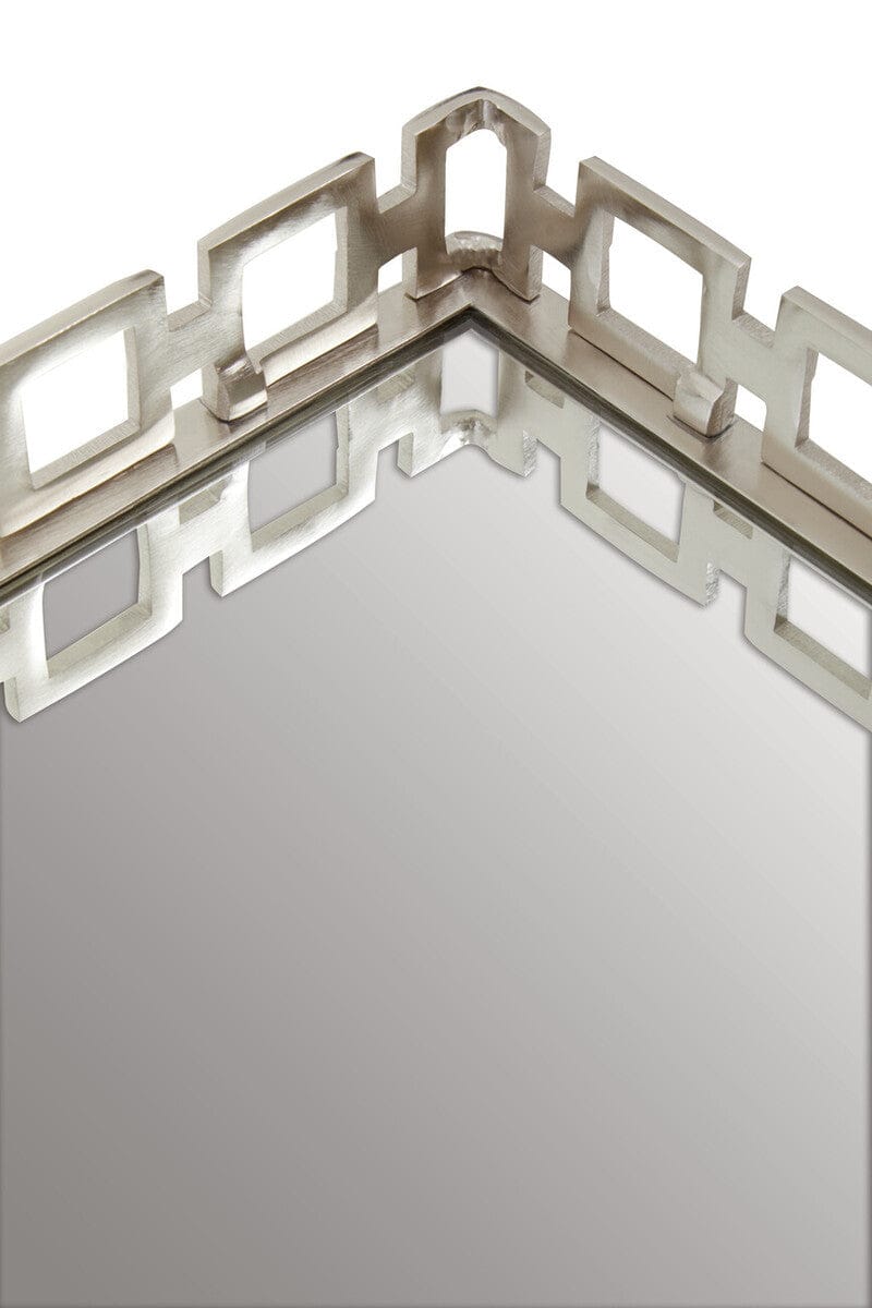 Hamilton Interiors Accessories Rhoda Square Nickel Finish Mirror Tray House of Isabella UK