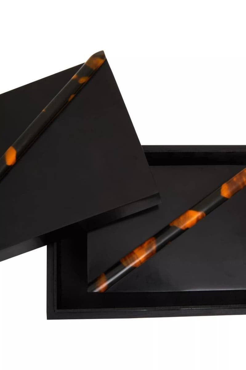 Hamilton Interiors Accessories Roma Set Of Two Tortoise Shell Trinket Boxes House of Isabella UK