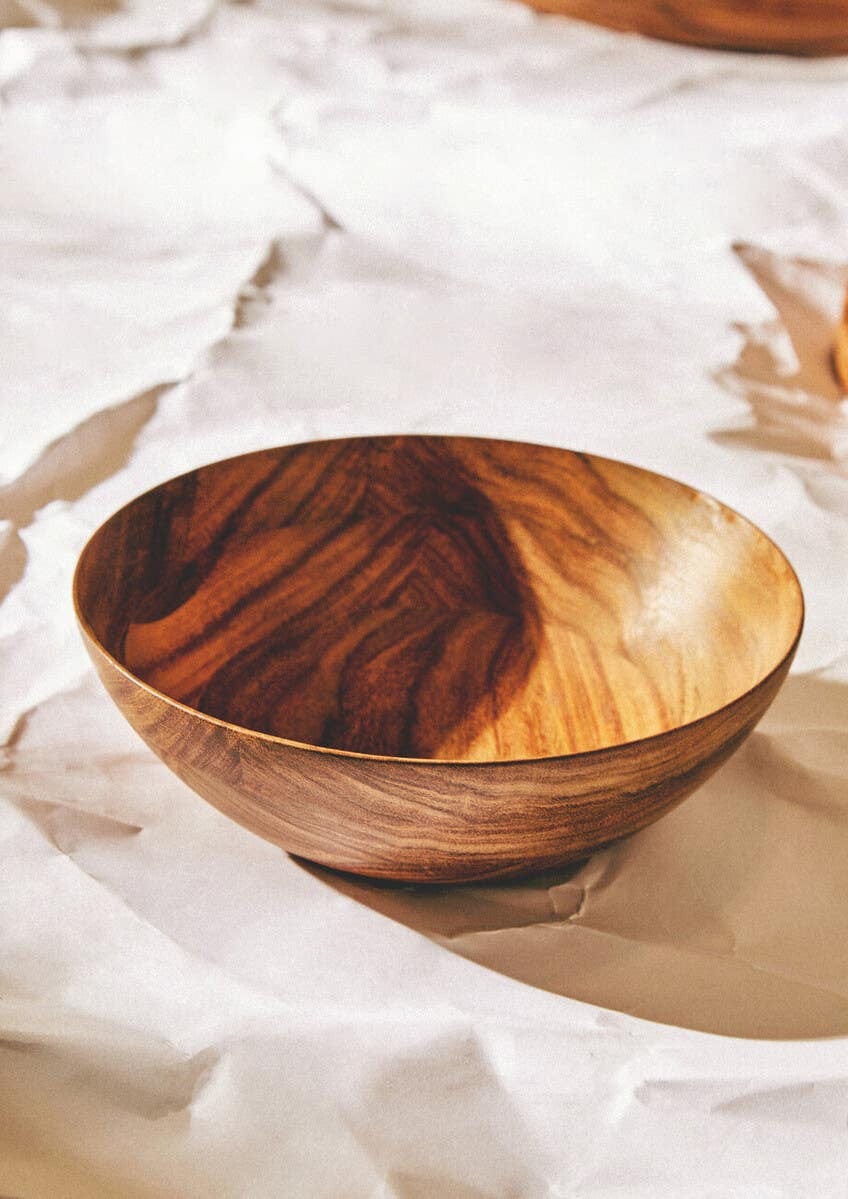Hamilton Interiors Accessories Rosi Large Round Sheesham Wood Salad Bowl House of Isabella UK