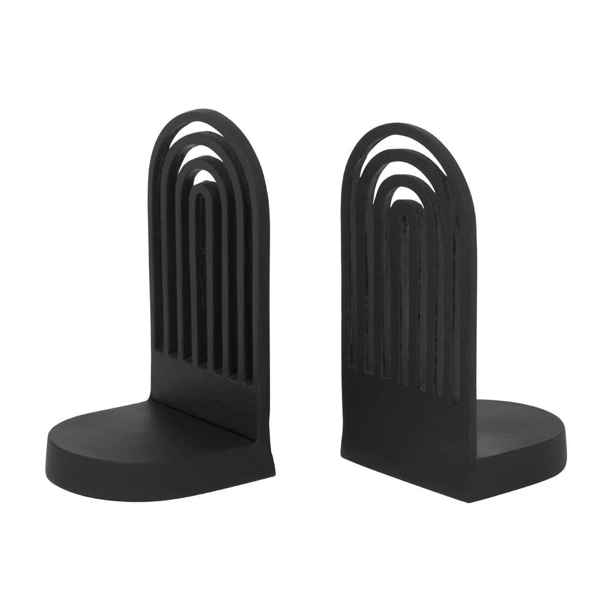 Hamilton Interiors Accessories Rubi Set Of Two Black Finish Arched Bookends House of Isabella UK