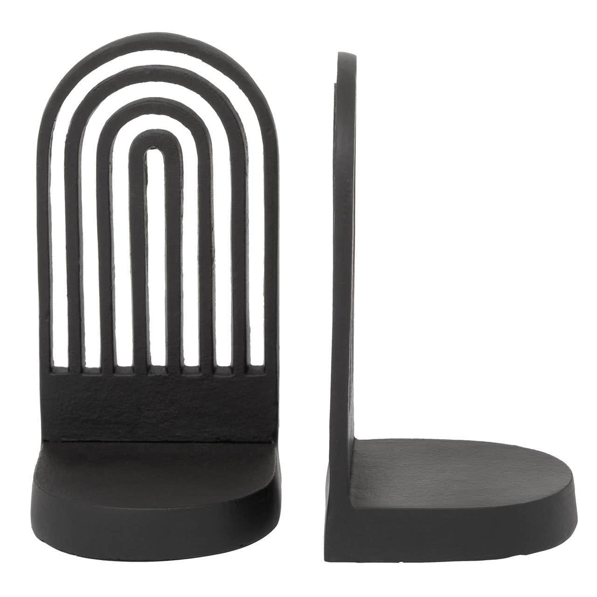 Hamilton Interiors Accessories Rubi Set Of Two Black Finish Arched Bookends House of Isabella UK