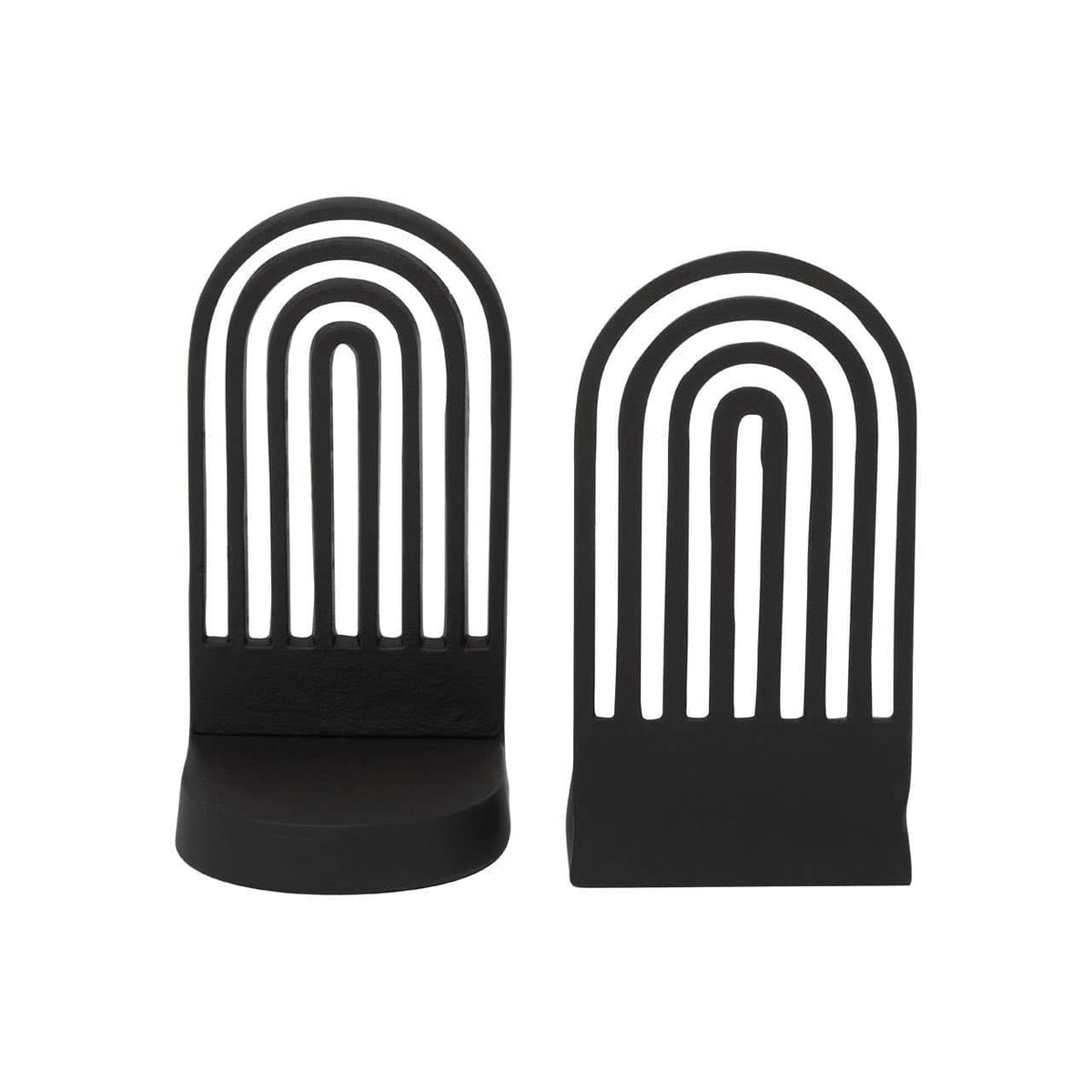 Hamilton Interiors Accessories Rubi Set Of Two Black Finish Arched Bookends House of Isabella UK