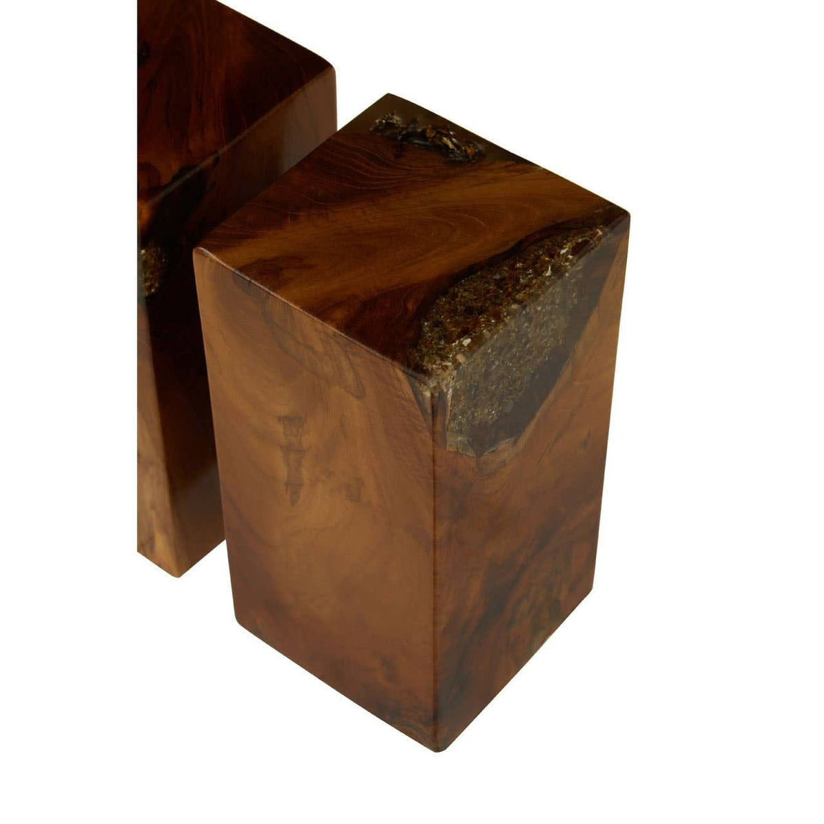 Hamilton Interiors Accessories Sakra Set Of 2 Teak Wood Bookends House of Isabella UK
