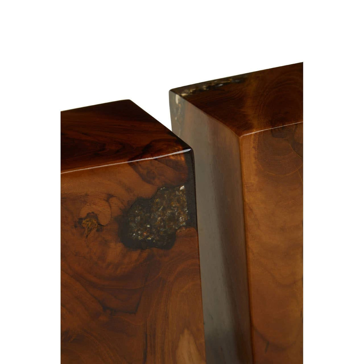 Hamilton Interiors Accessories Sakra Set Of 2 Teak Wood Bookends House of Isabella UK