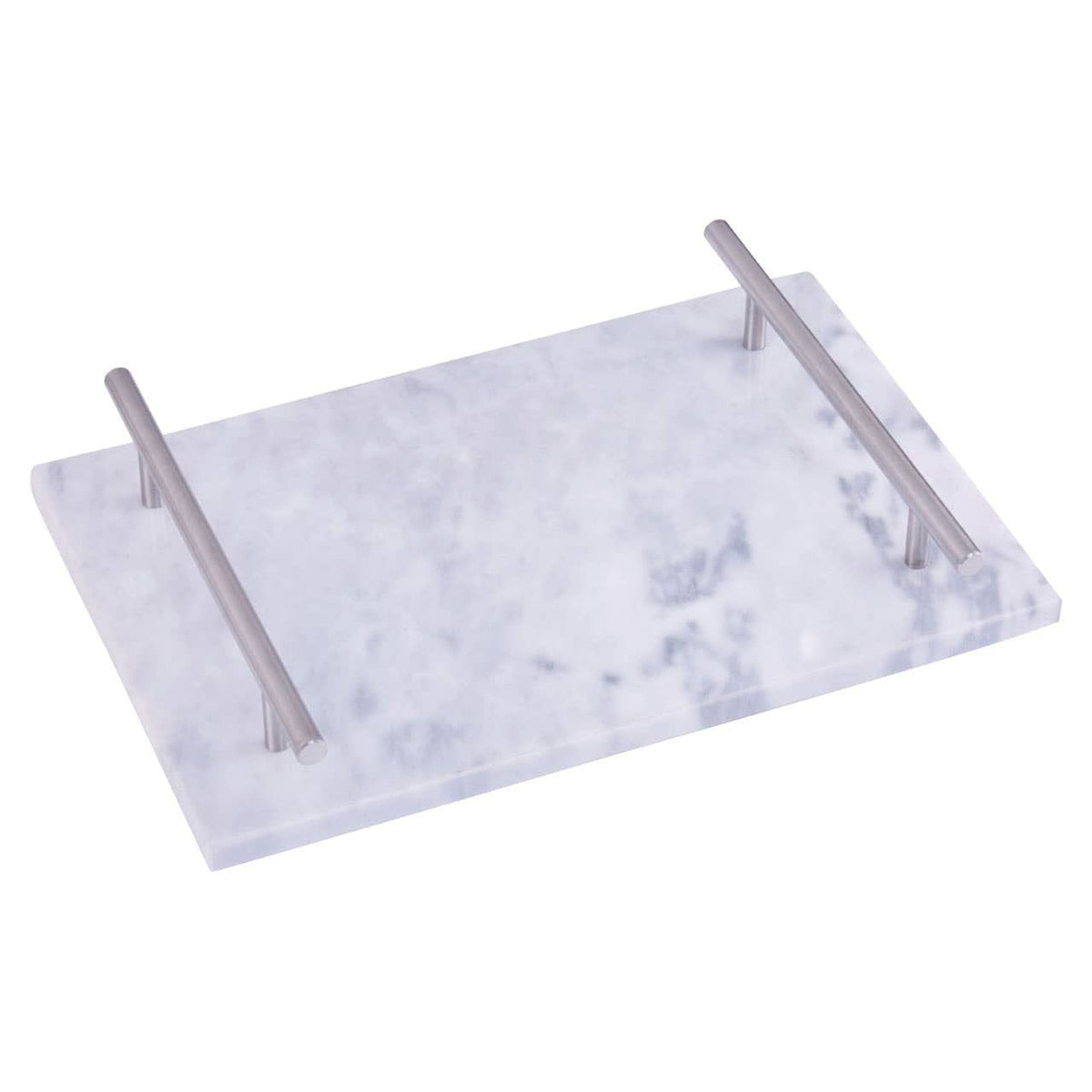 Hamilton Interiors Accessories Salerno Grey Marble Serving board with Silver Handles House of Isabella UK