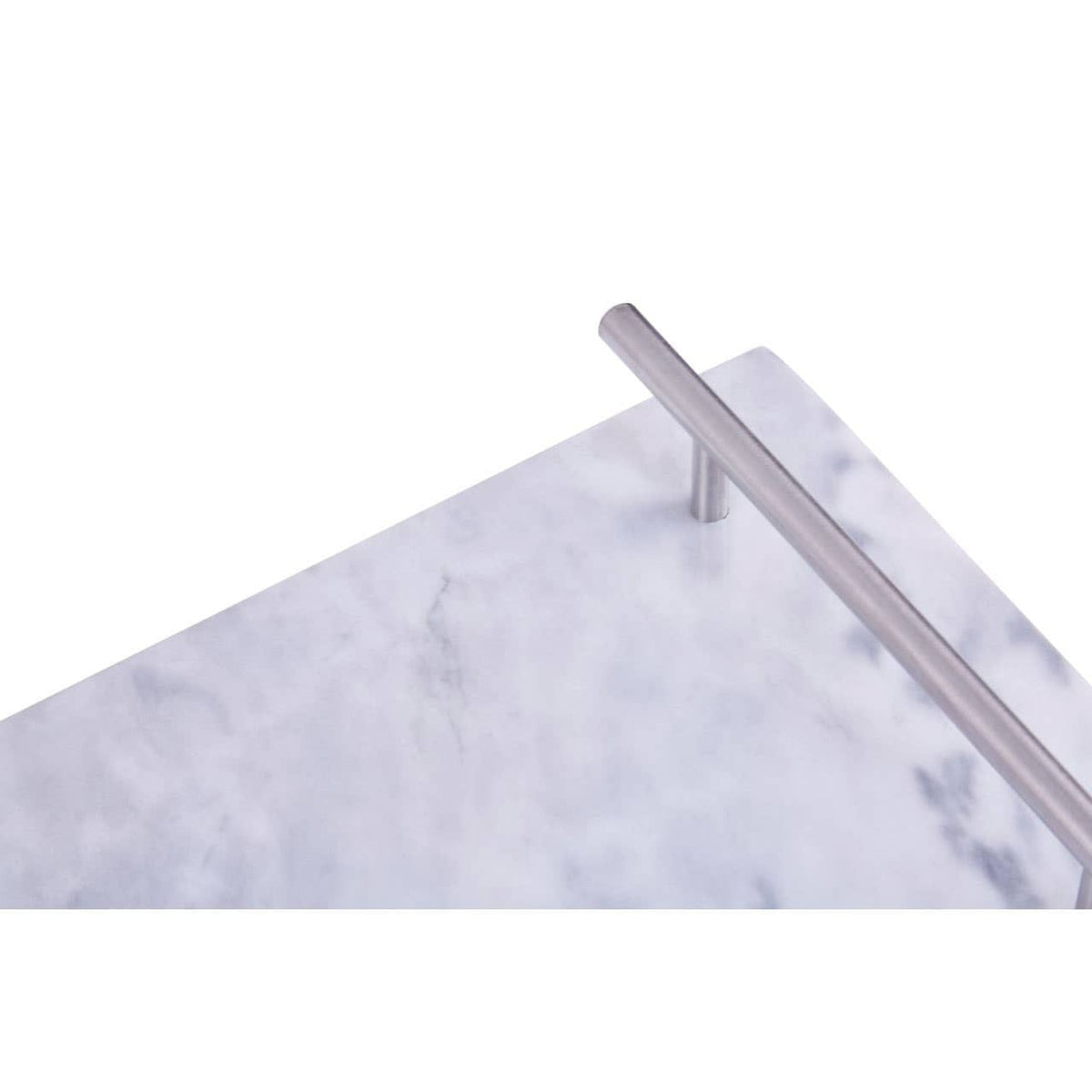 Hamilton Interiors Accessories Salerno Grey Marble Serving board with Silver Handles House of Isabella UK