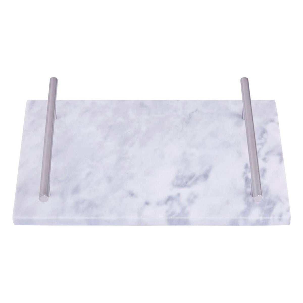 Hamilton Interiors Accessories Salerno Grey Marble Serving board with Silver Handles House of Isabella UK