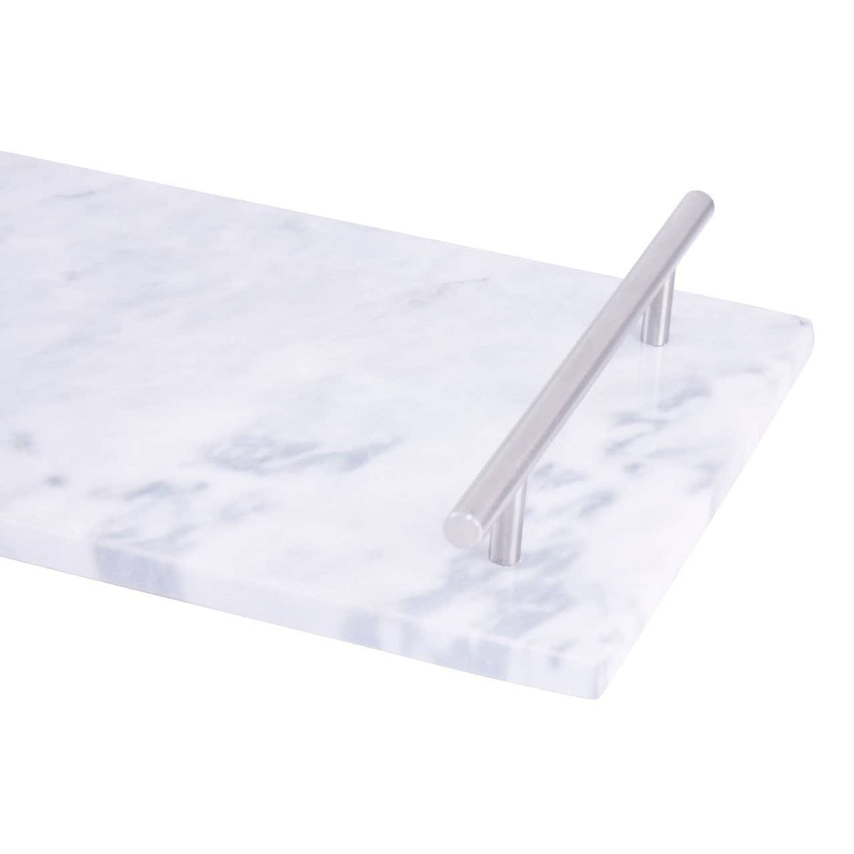 Hamilton Interiors Accessories Salerno Grey Marble Serving board with Silver Handles House of Isabella UK