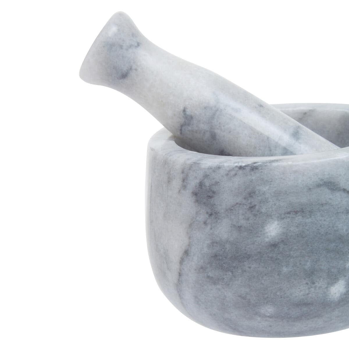 Hamilton Interiors Accessories Salerno Grey Marble Straight Mortar And Pestle House of Isabella UK