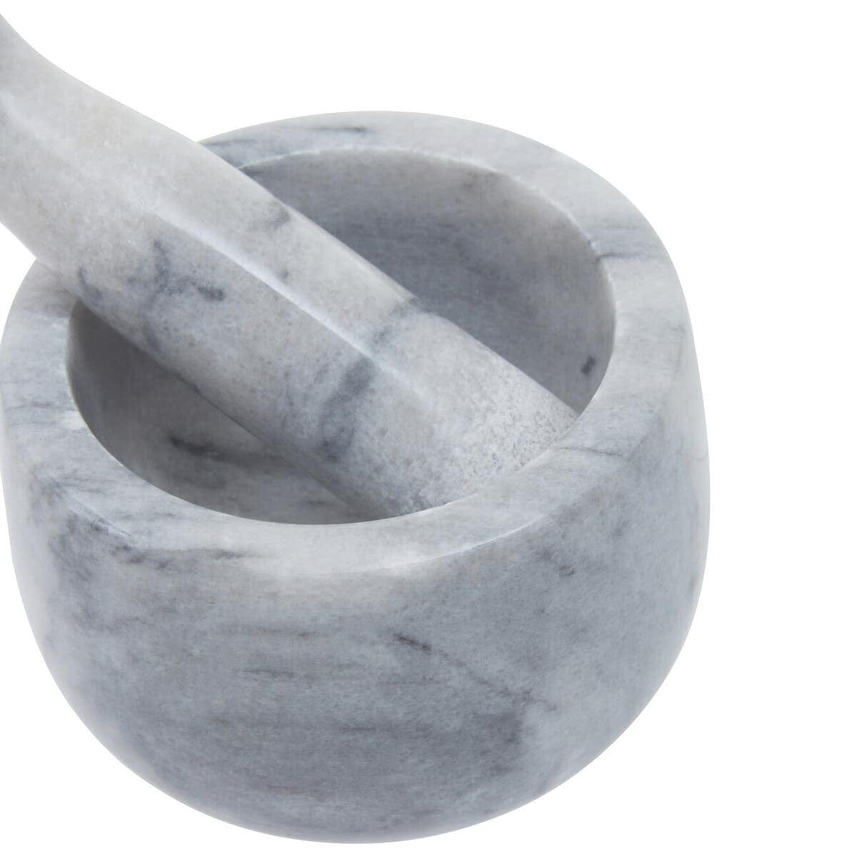 Hamilton Interiors Accessories Salerno Grey Marble Straight Mortar And Pestle House of Isabella UK