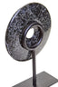 Hamilton Interiors Accessories Salmo Extra Small Black Marble Round Dia 15cm Disc Sculpture House of Isabella UK