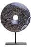 Hamilton Interiors Accessories Salmo Extra Small Black Marble Round Dia 15cm Disc Sculpture House of Isabella UK